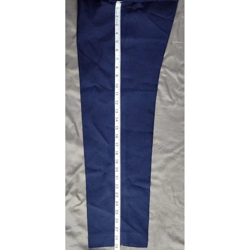 J.‎ McLaughlin Womens Navy Blue Pick Stitch Textured Dress Pants Size 8